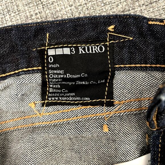 KURO Diamante Selvedge Japanese Denim Distressed Jeans Made in Japan W 30 NWOT F - Picture 5 of 14
